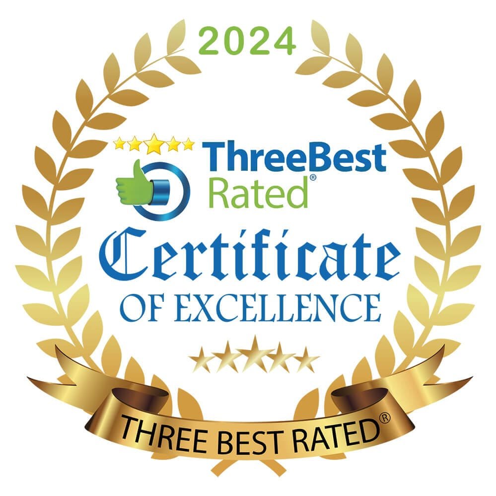 ThreeBestRated Certificate of Excellence